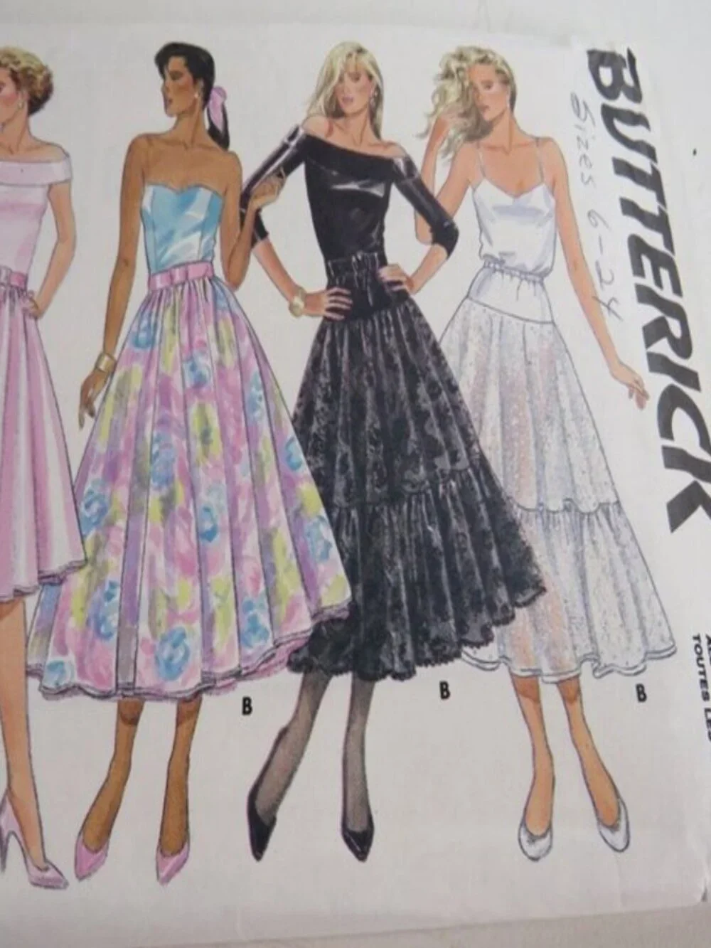 Butterick 4788 Full Volume Formal Skirt & Crinoline Underskirt Pattern UNCUT